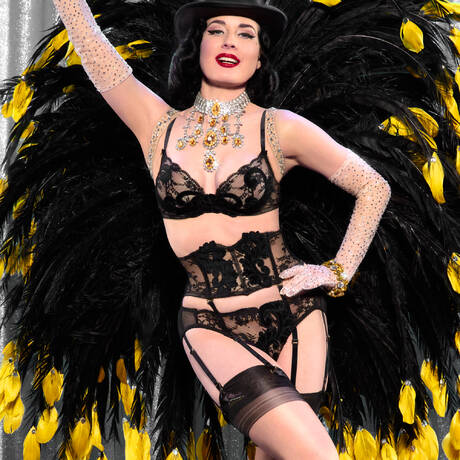 3 pieces set DITA VON TEESE Velveteese Black