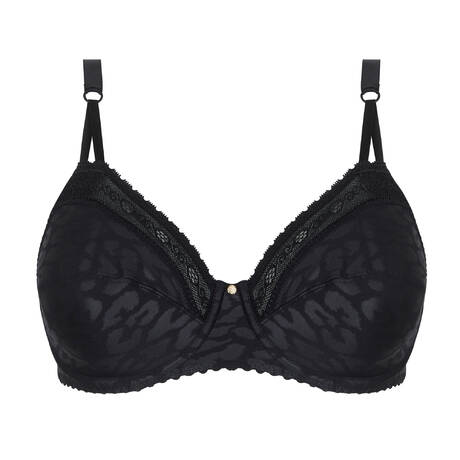 ANTIGEL Underwire full-cup bra Sensualité Fauve Black