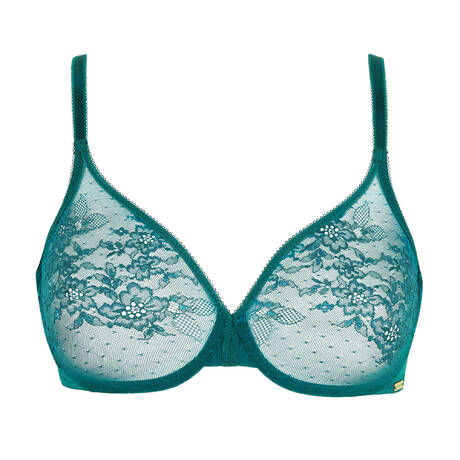 GOSSARD T-shirt bra lace Glossies Lace Dark Green