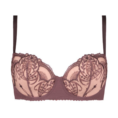 MAISON LEJABY Padded demi-cup bra Poésie Grenadille
