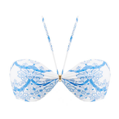 MELISSA ODABASH Bandeau bikini top Liguria Blue Riviera Florian