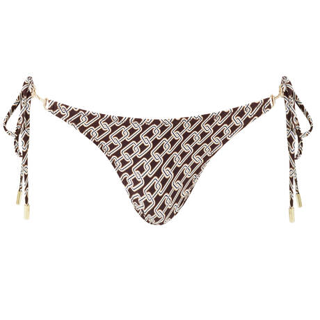 MELISSA ODABASH Menorca-Slip-Badeanzug-Strümpfe mit Schnürung Menorca Chain