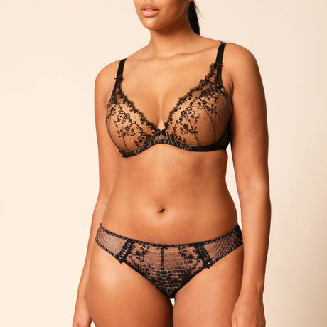 2 pieces set GOSSARD Lacage Black