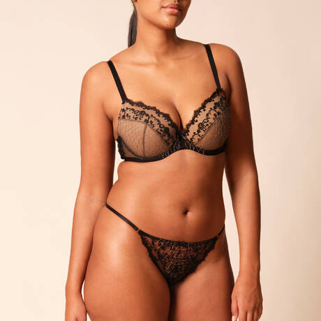 2 pieces set GOSSARD Lacage Black