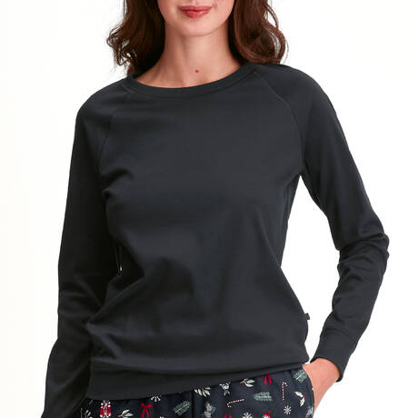 CALIDA Sweatshirt en coton Favourites Holidays Dark Sapphire