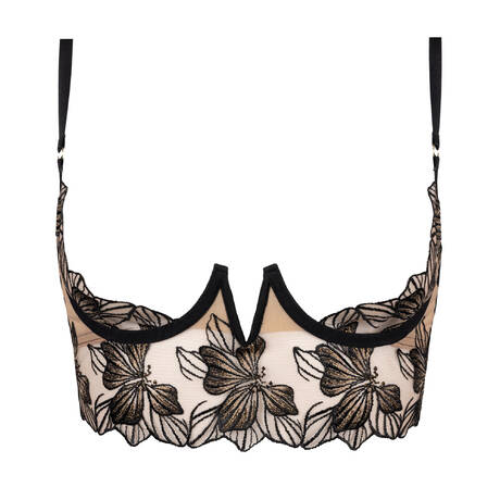 ATELIER AMOUR Ouvert bustier bra Fleur Défendue Black