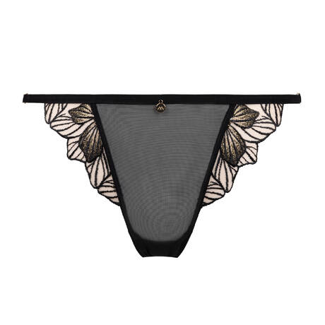 ATELIER AMOUR Brief Fleur Défendue Black