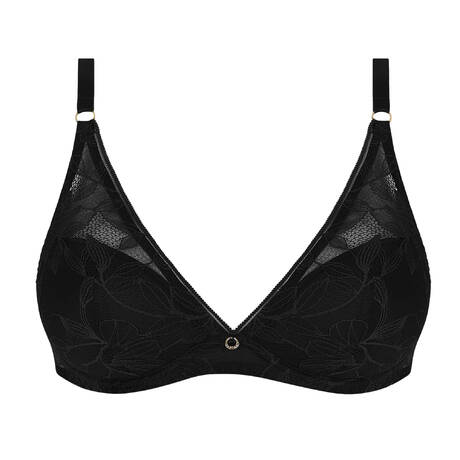 ANTIGEL Padded triangle bra lace Dentelle Rebelle Black