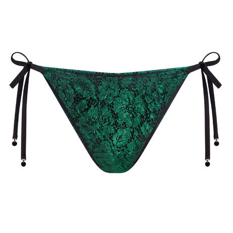 AGENT PROVOCATEUR Lace Tie side bikini bottom Trixa Black/Green