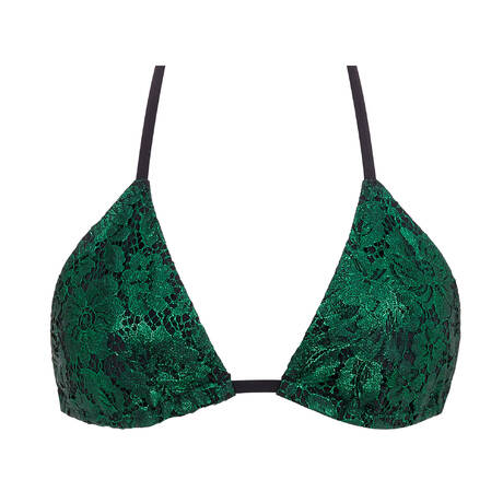 AGENT PROVOCATEUR Lace Triangle bikini top Trixa Black/Green