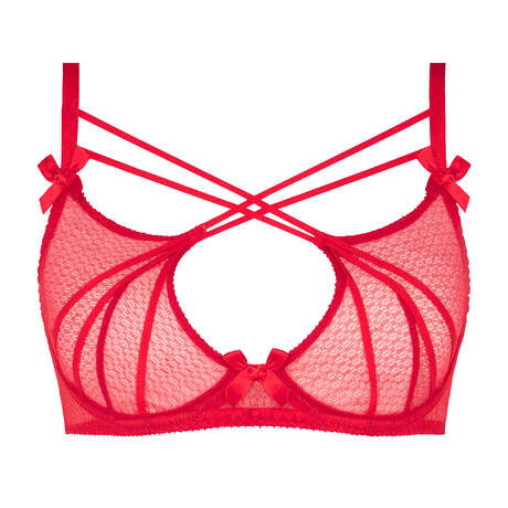 AGENT PROVOCATEUR Lace Demi-cup bra Nicki Red