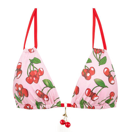 AGENT PROVOCATEUR Triangle bikini top Calli Baby Pink/Red
