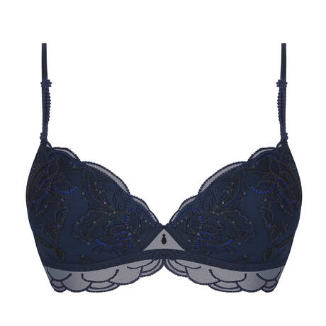 LISE CHARMEL Sequin padded bra Eclat Couture Bleu Night