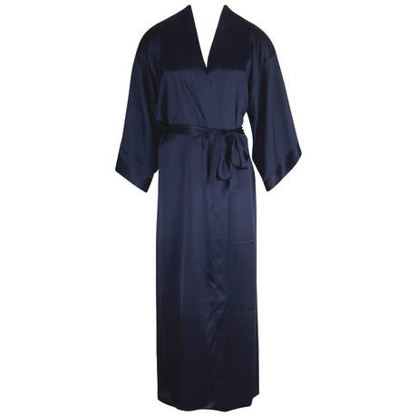 LISE CHARMEL Silk Long negligee Eclat Couture Bleu Night