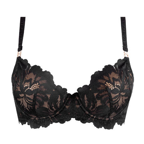 SAINTED SISTERS Soutien-gorge balconnet en dentelle Zhara Noir