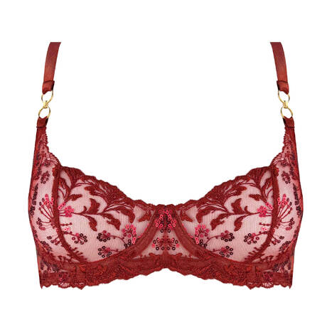 BORDELLE Demi-cup bra Theia Burn Red