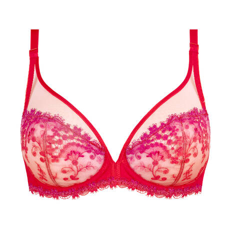 SIMONE PÉRÈLE Full-cup plunge bra Wish Rouge Rainbow