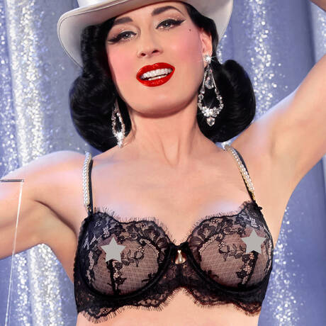 DITA VON TEESE Halbschalen-BH aus Spitze Perlez-Vous Schwarz