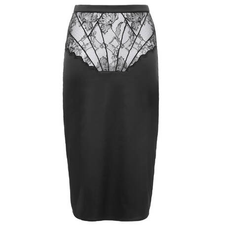 PRELUDE Satin Pencil skirt Pearl Black