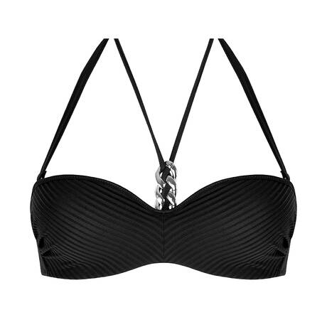 ANTIGEL Padded bandeau bikini top La Stricto Chic Black