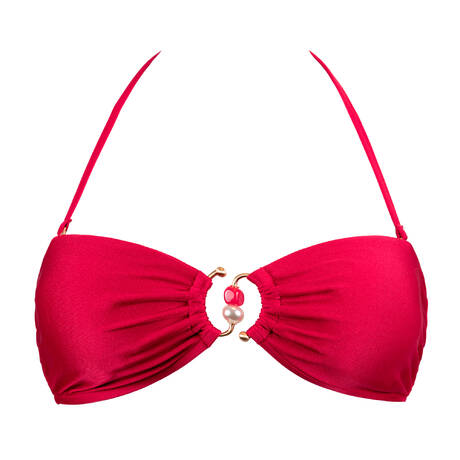 SEAFOLLY Bandeau bikini top Palermo Cosmo Red