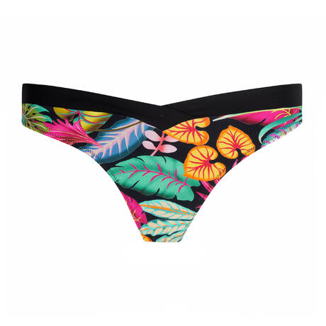 ANTIGEL Bas de maillot de bain slip échancré La Forêt Magic Noir Enchanté