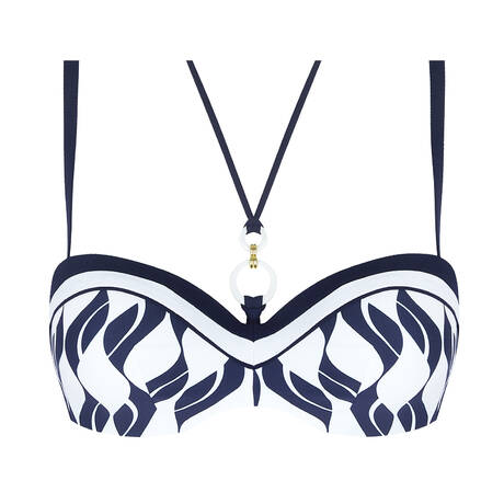 LISE CHARMEL Haut de maillot de bain bandeau coques Danse des Vagues Danse Blue