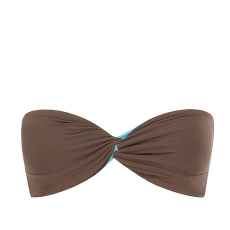 BOND-EYE Bandeau-Bikini-Top wendbar Ora Rosario Espresso / Cala