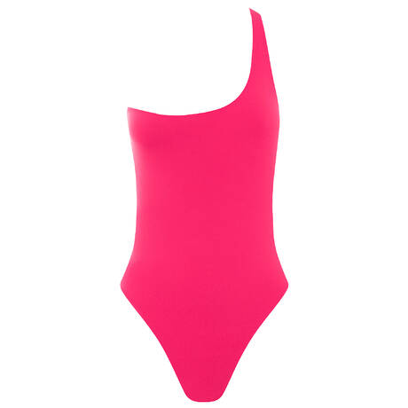 BOND-EYE Wireless Reversible one shoulder one-piece swimsuit Zuri Callao Sienna / Scarlet