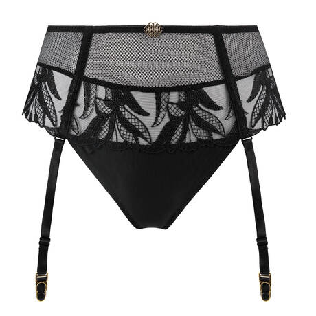 AUBADE High-waisted thong with garter belt Sweet Euphoria Black