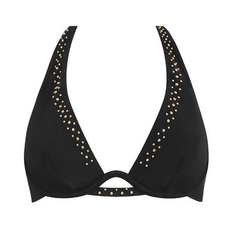 AUBADE Mono-underwire triangle bikini top Summer Stars Black