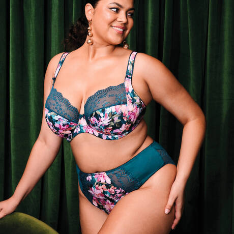 2 pieces set ELOMI Lucie Teal Floral
