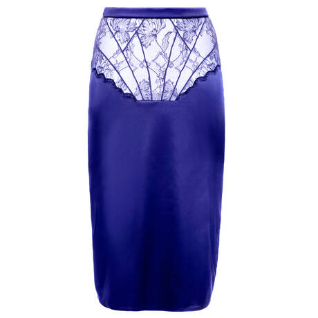 PRELUDE Satin Pencil skirt Pearl Blue