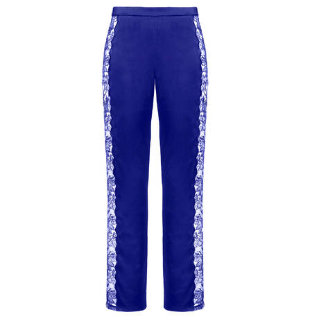 PRELUDE Satin Pants Pearl Blue
