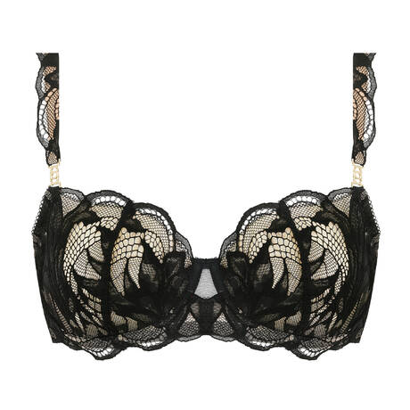 GOSSARD Lace Padded demi-cup bra Lace Soirée Black