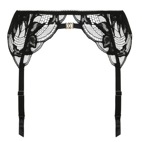 GOSSARD Lace Garter belt Lace Soirée Black