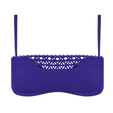 LISE CHARMEL Padded bandeau bikini top Ajourage Couture Ajourage Outremer