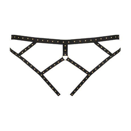 MAISON CLOSE Studded Open panty 24 Secret Days Black/Gold