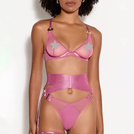 3 pieces set Bordelle Melusina Raspberry