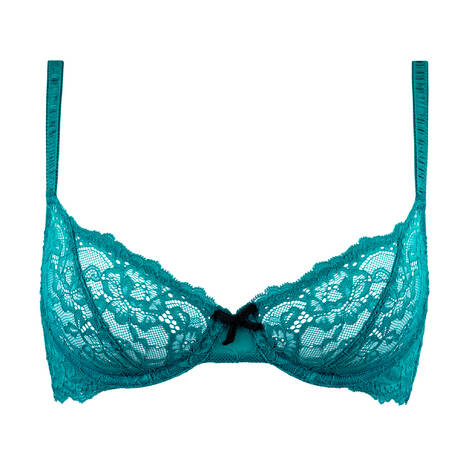 FLEUR DU MAL Soutien-gorge corbeille en dentelle Bianca Lace Aquamarine