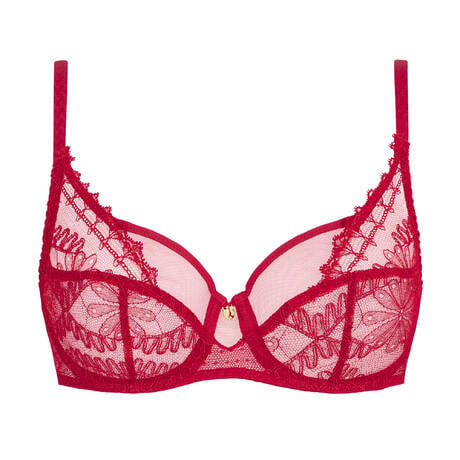 AUBADE Lace Full-cup bra Mystery of Love Cherry