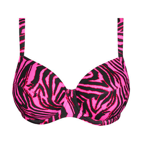 PRIMADONNA Haut de maillot de bain emboitant Malabo Hot Pink Zebra