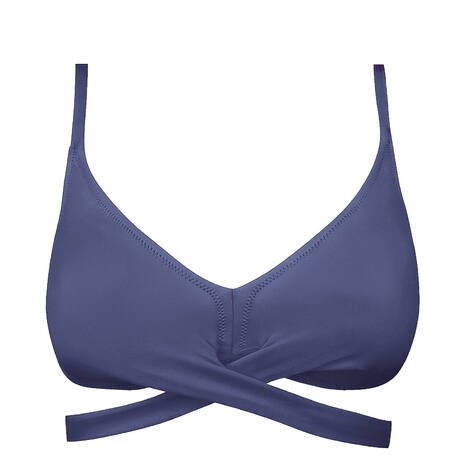ANTIGEL Triangle bikini top La Chiquissima Mer Marine