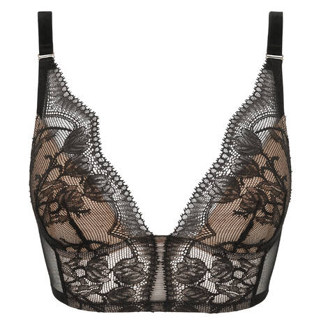 GOSSARD Soutien-gorge bustier en dentelle VIP Belle de Nuit Noir
