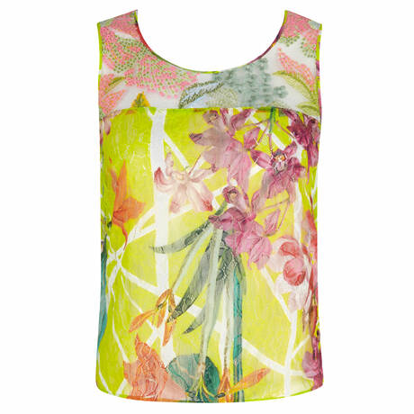 LISE CHARMEL Lace Tank Fleurs Splendeur Splendeur Lime