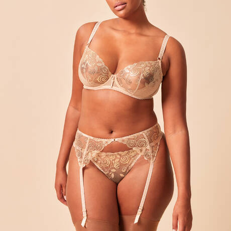 Ensemble 3 pièces GOSSARD VIP Fleur d'Or Gold