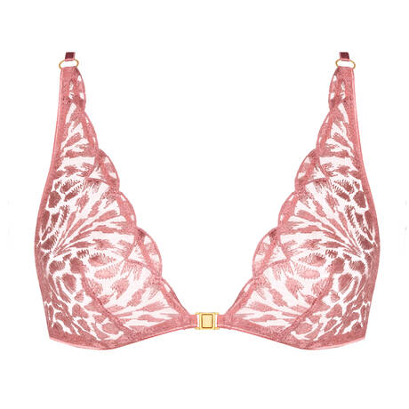 AUBADE Soutien-gorge triangle ouverture frontale Crazy in Love Warm Pink