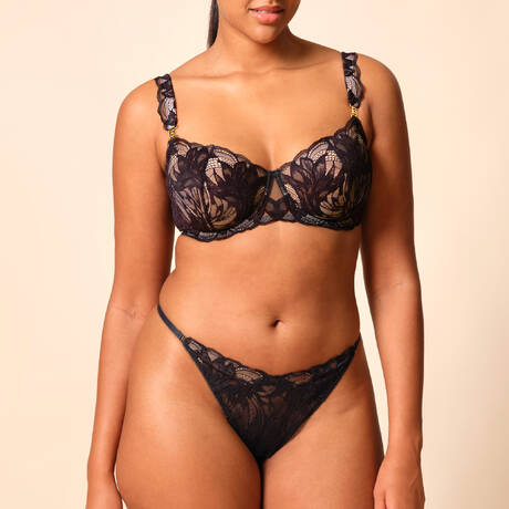 2 pieces set GOSSARD Lace Soirée Black