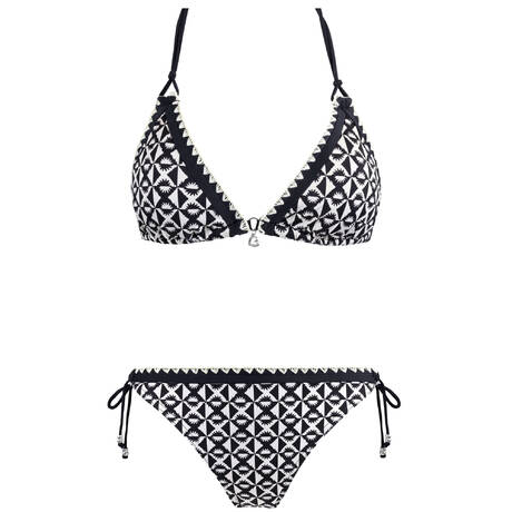 BANANA MOON Two-piece triangle swimsuit Blucostora YingYang Black