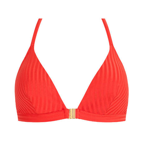 AUBADE Triangle bikini top with front opening Sun Pop Coral